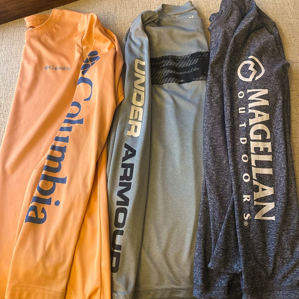 Boys Columbia, Magellan, and Under Armour Shirts